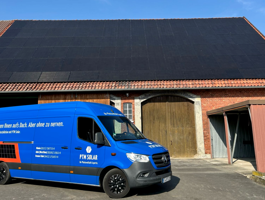 PTM Solar Referenz Solaranlagen auf dem Dach in Lüdersfeld